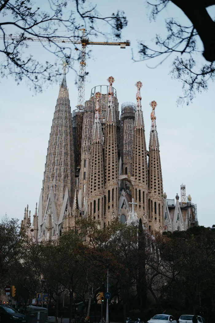The Sagrada Família facade in Barcelona
