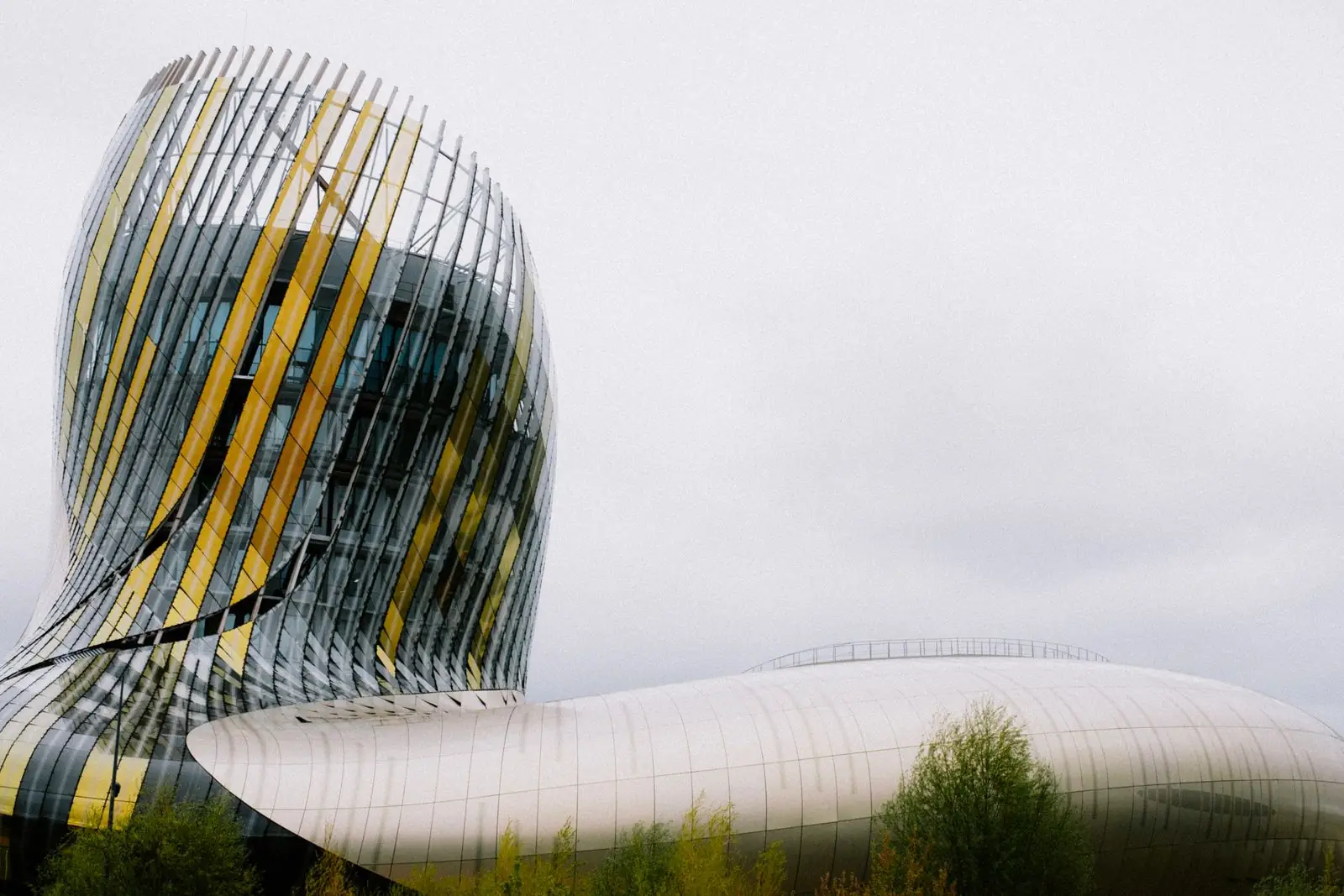 The curved Cité du Vin building in Bordeaux