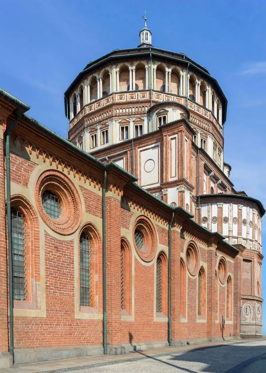 Santa Maria delle Grazie church and dome in Milan