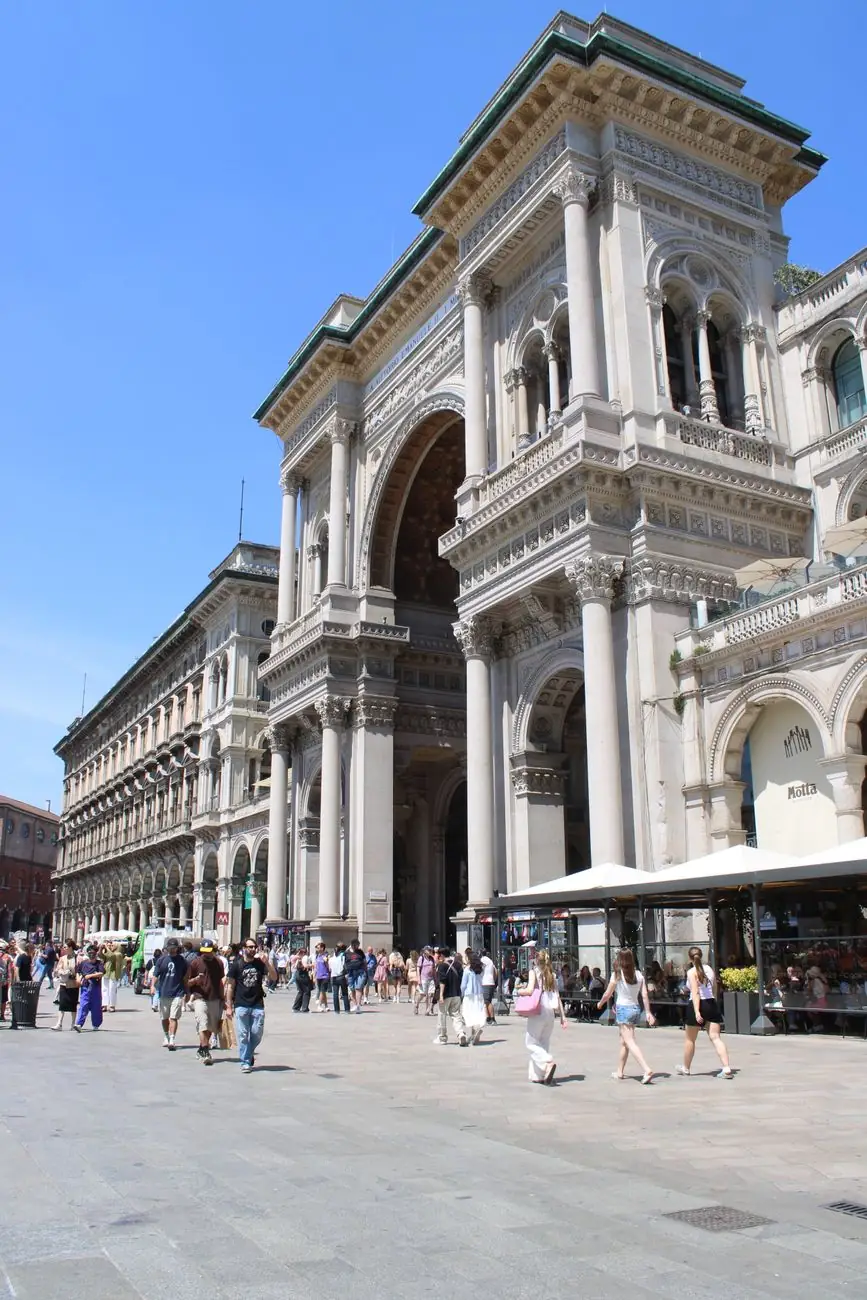 Entrance to Galleria Vittorio Emanuele II in Milan