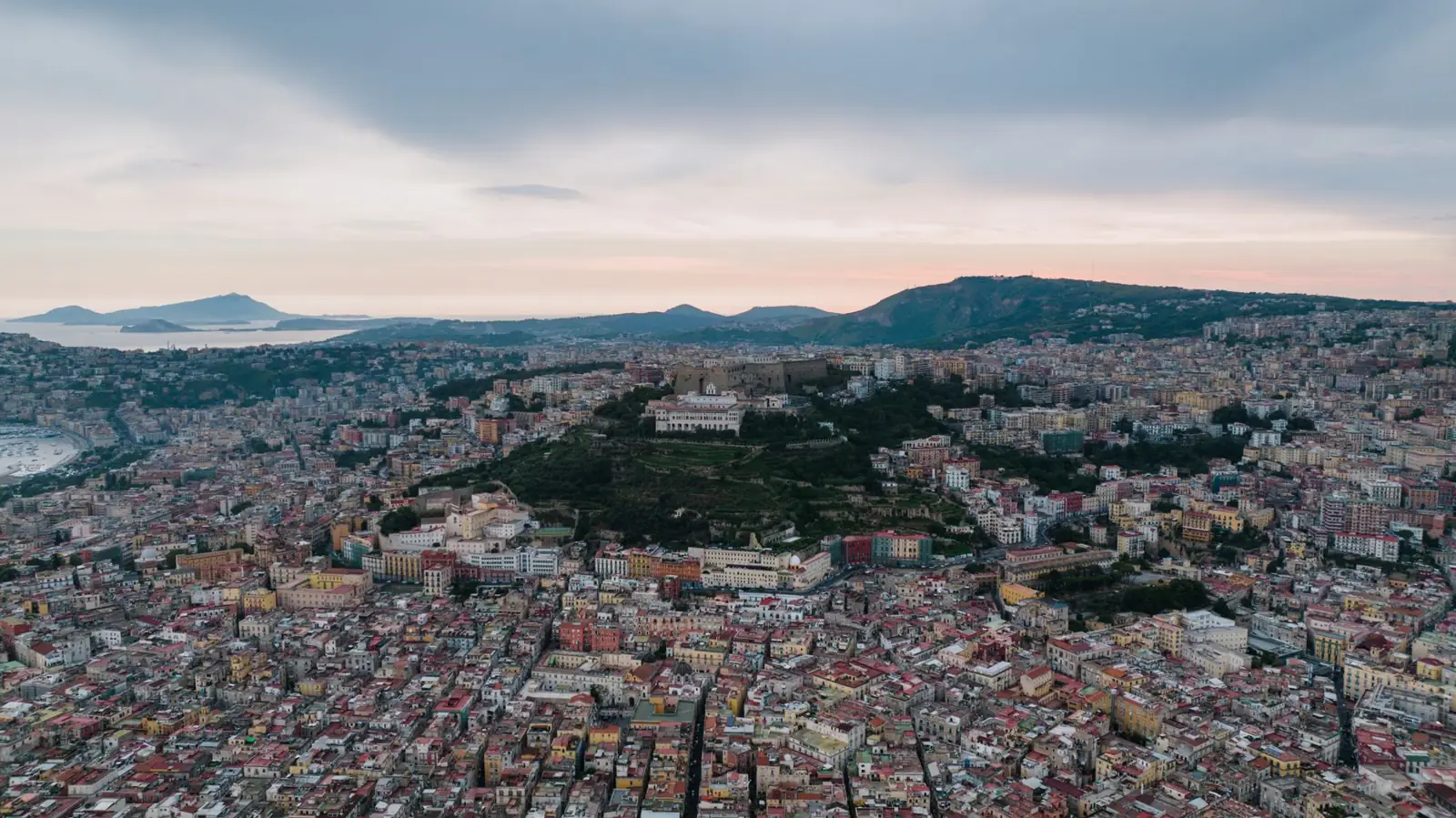 Naples rooftops around Castel Sant’Elmo and the San Martino complex