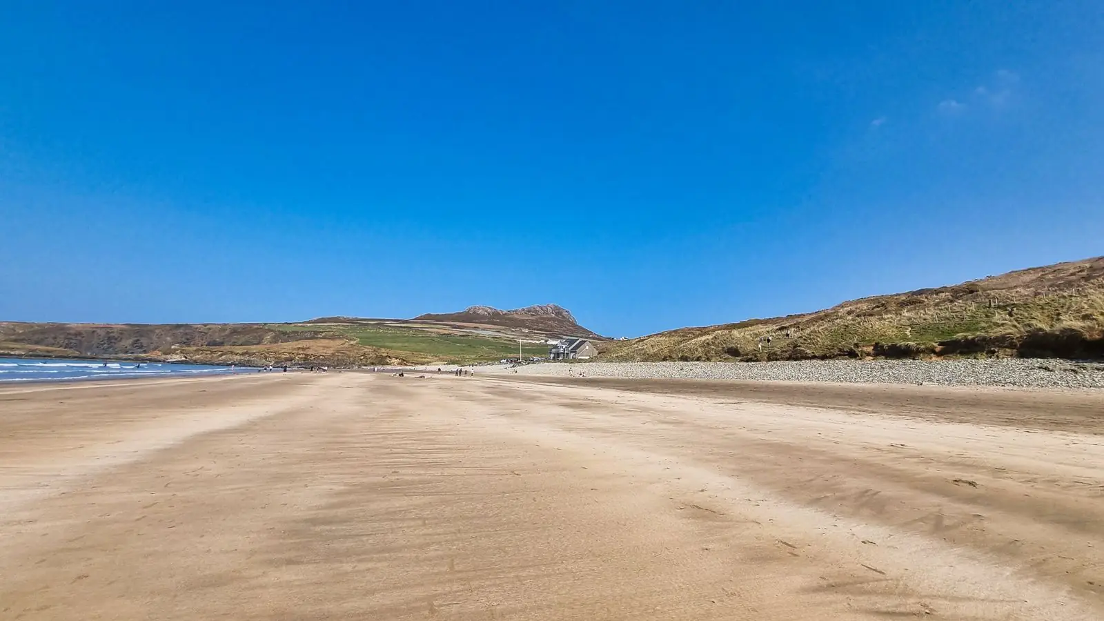 The sandy coast near St Davids in Pembrokeshire