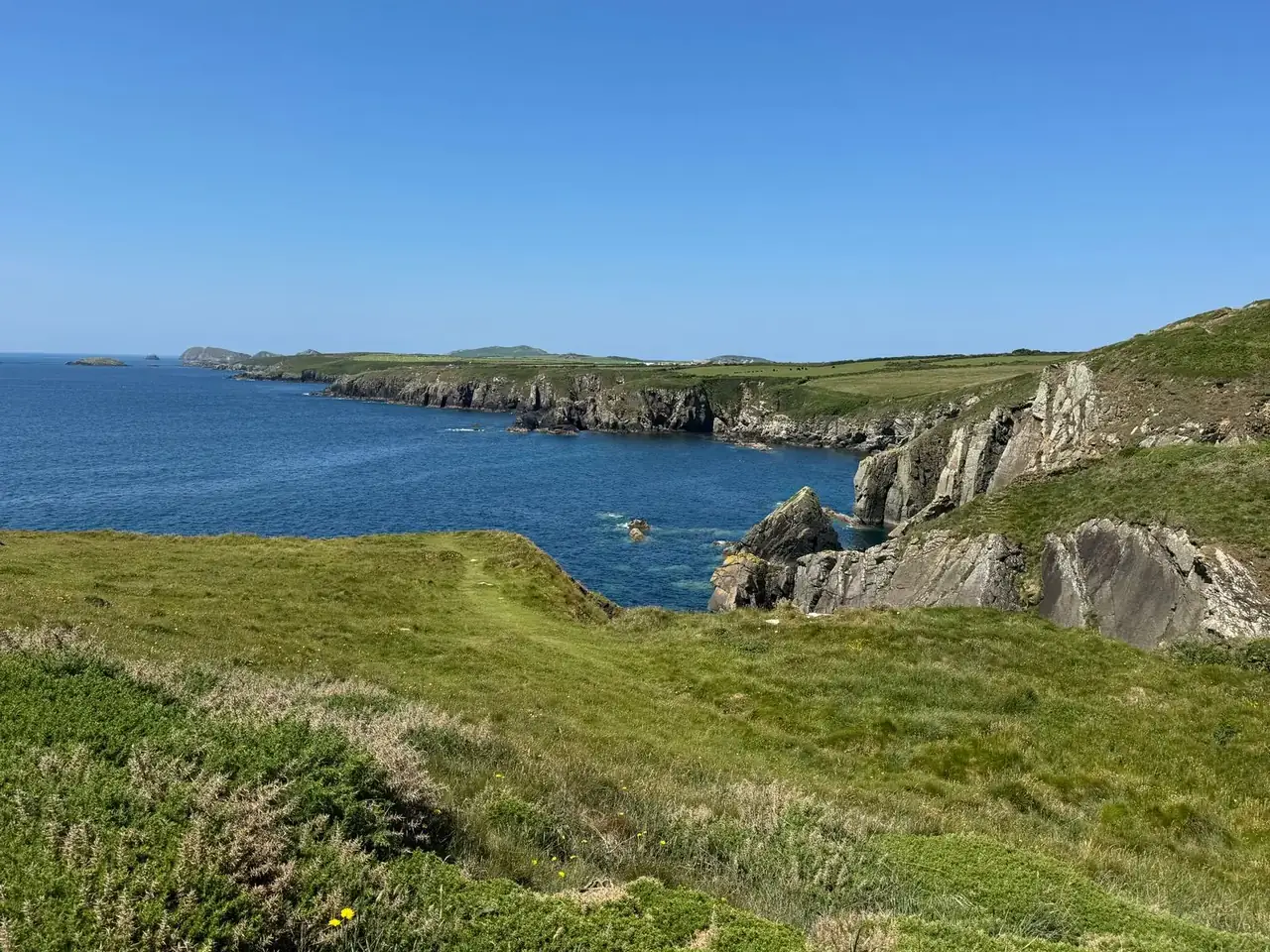 The rocky Atlantic coastline near St Davids
