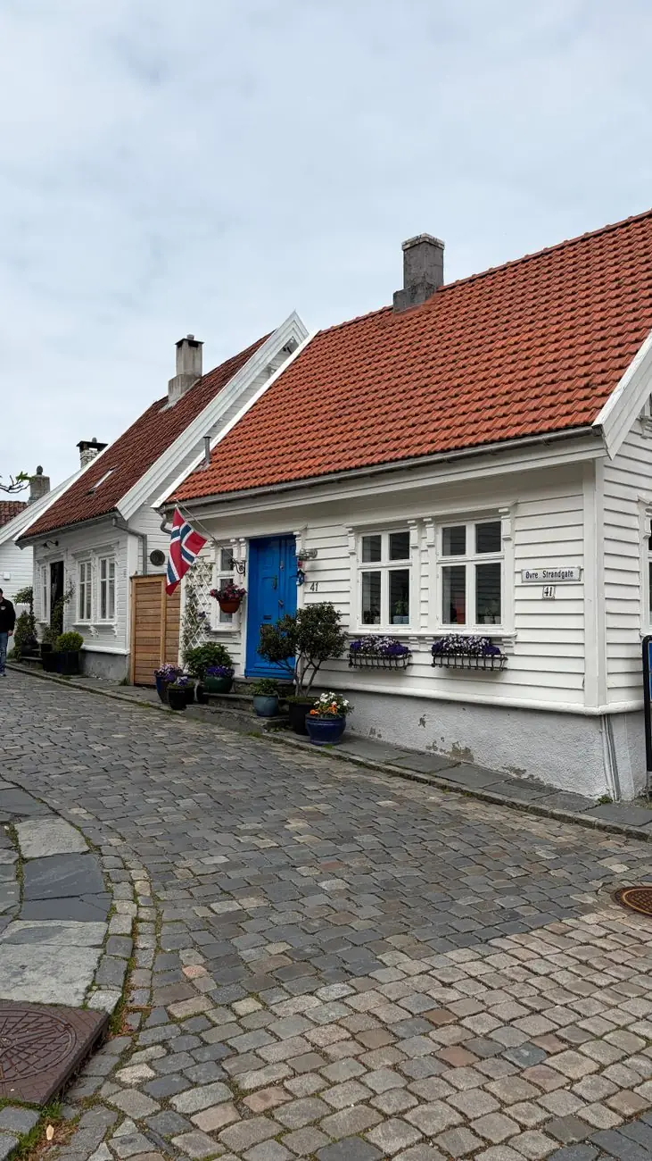 Cobbled lane beside the canning museum in Gamle Stavanger
