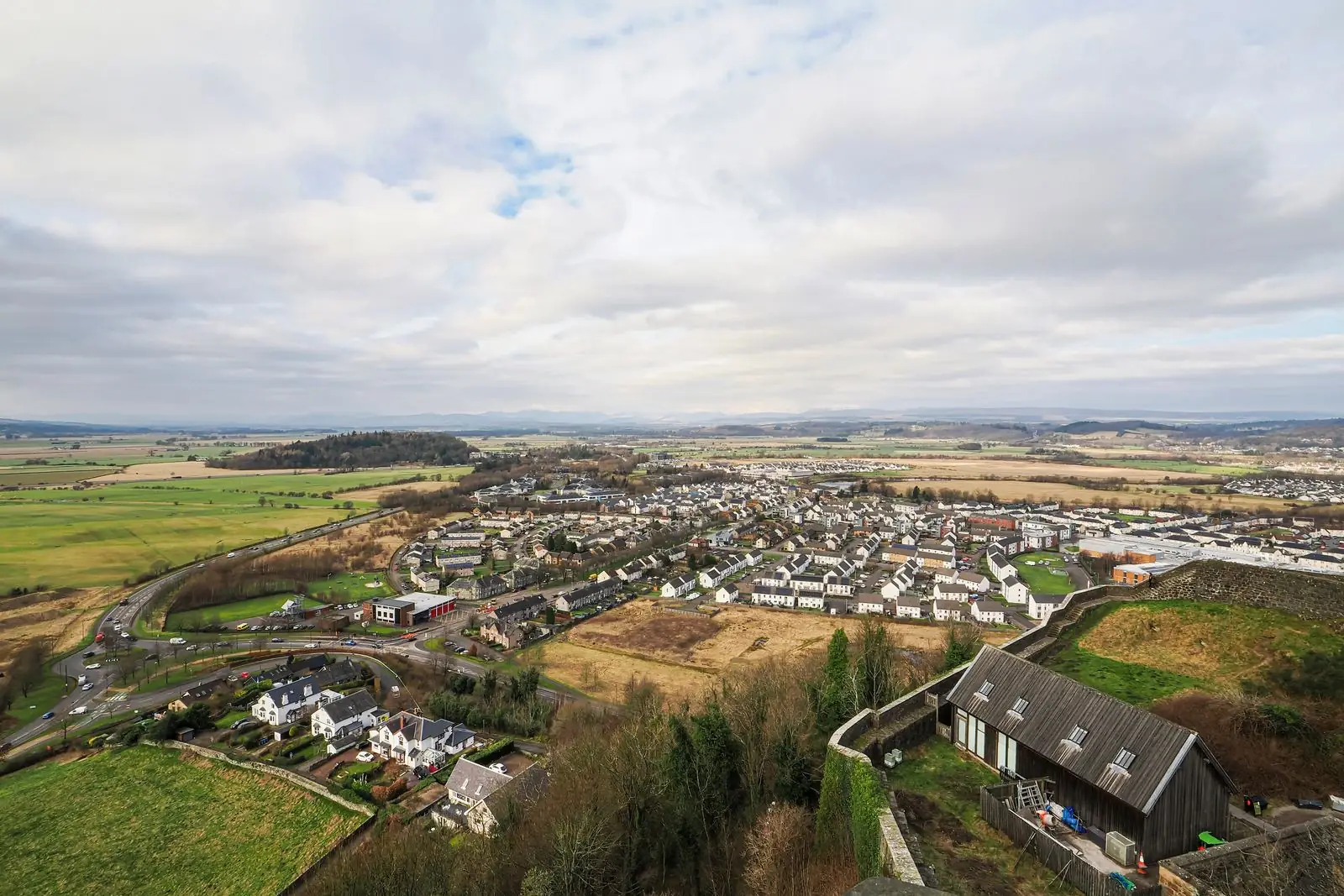 The Stirling landscape and neighbourhoods viewed from Abbey Craig