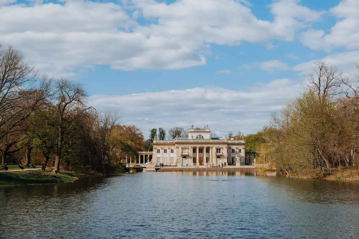 The Palace on the Isle reflected in the water at Warsaw’s Royal Łazienki