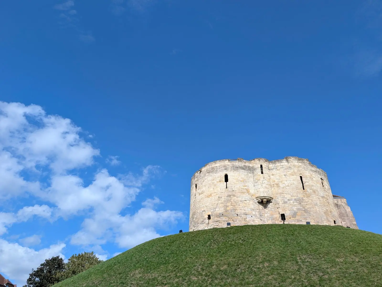 Clifford’s Tower on its grassy mound in York