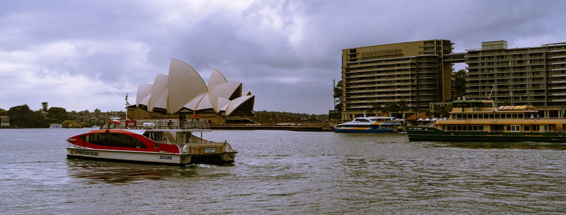 Sydney Opera House and ferries at Circular Quay